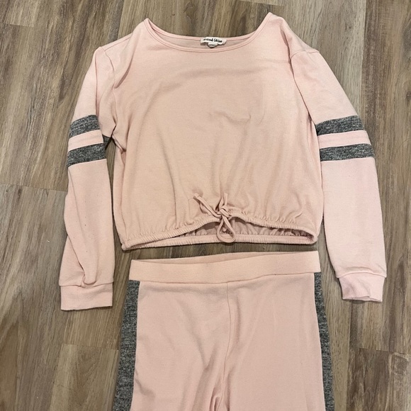 Weekend Edition Pink and Grey Lounge Set, Sweatshirt & Joggers Set - Picture 3 of 9